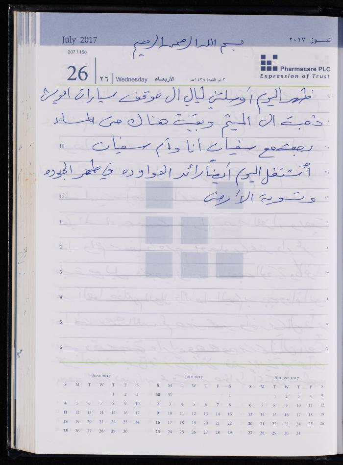 The Diary of Fadeyyeh Darabe, Dura- Hebron, 2017