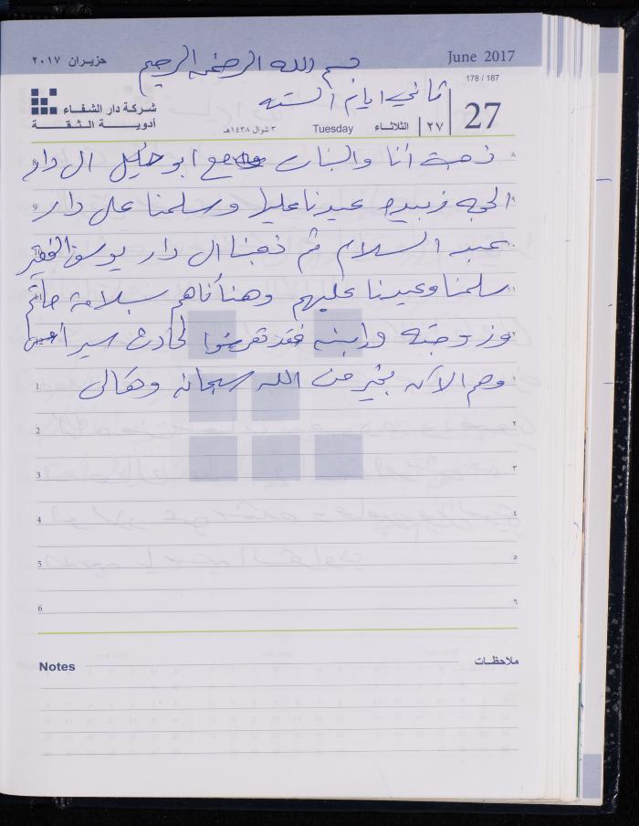 The Diary of Fadeyyeh Darabe, Dura- Hebron, 2017