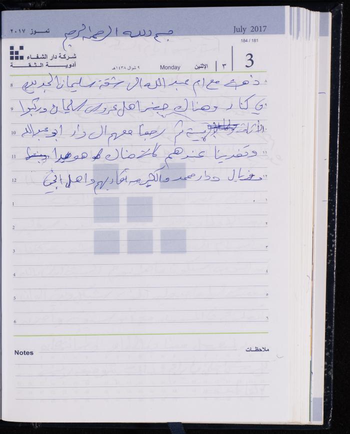 The Diary of Fadeyyeh Darabe, Dura- Hebron, 2017