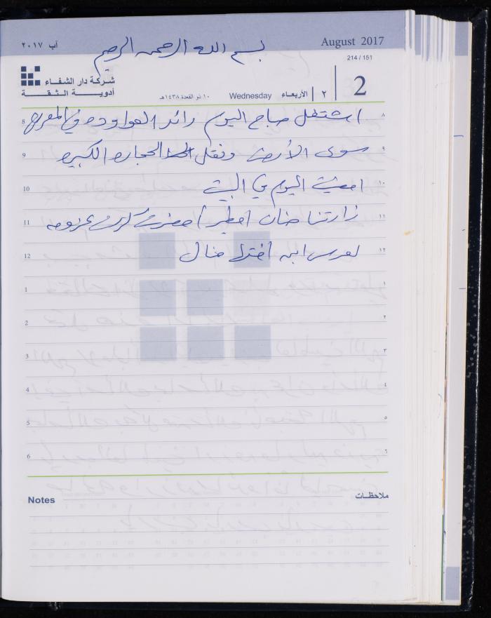 The Diary of Fadeyyeh Darabe, Dura- Hebron, 2017