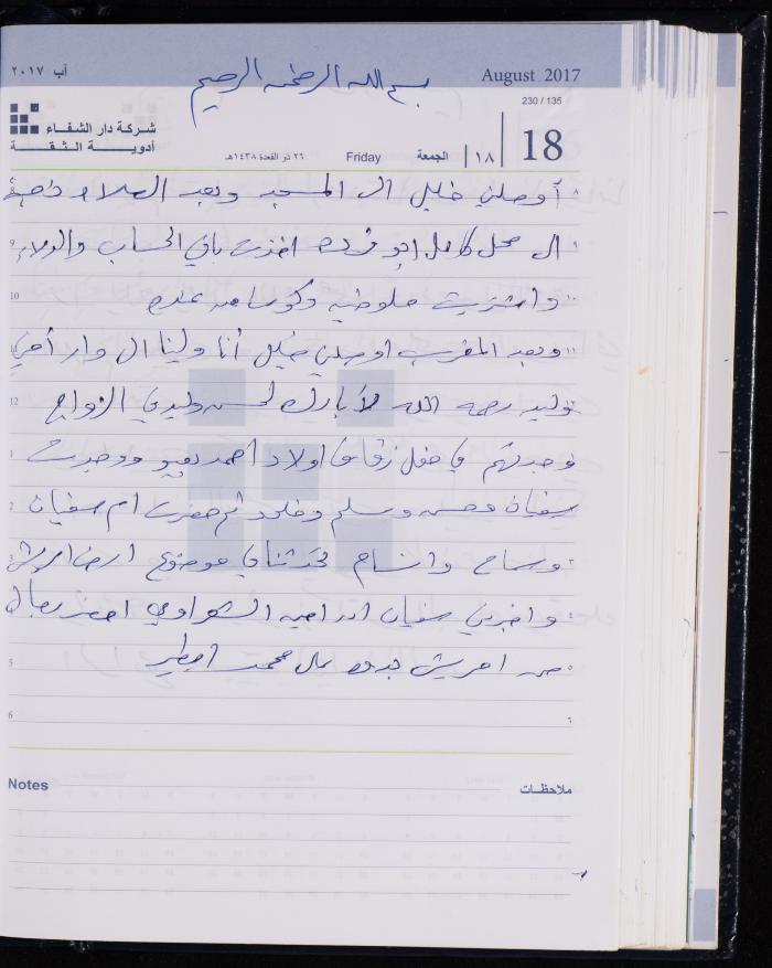 The Diary of Fadeyyeh Darabe, Dura- Hebron, 2017