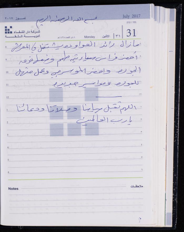 The Diary of Fadeyyeh Darabe, Dura- Hebron, 2017
