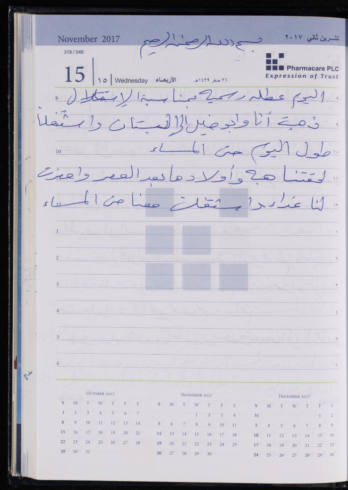 The Diary of Fadeyyeh Darabe, Dura- Hebron, 2017