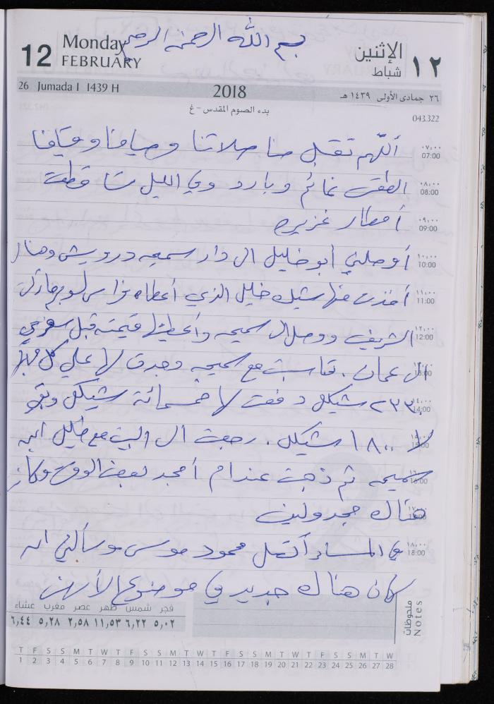 The Diary of Fadeyyeh Darabe, Dura- Hebron, 2018