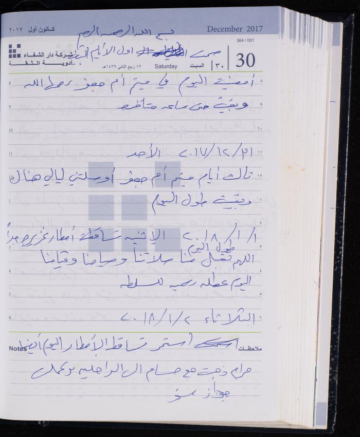 The Diary of Fadeyyeh Darabe, Dura- Hebron, 2017