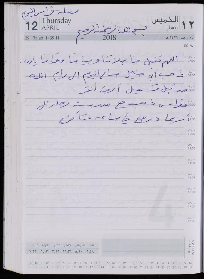 The Diary of Fadeyyeh Darabe, Dura- Hebron, 2018