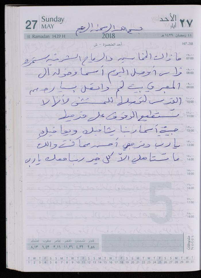 The Diary of Fadeyyeh Darabe, Dura- Hebron, 2018