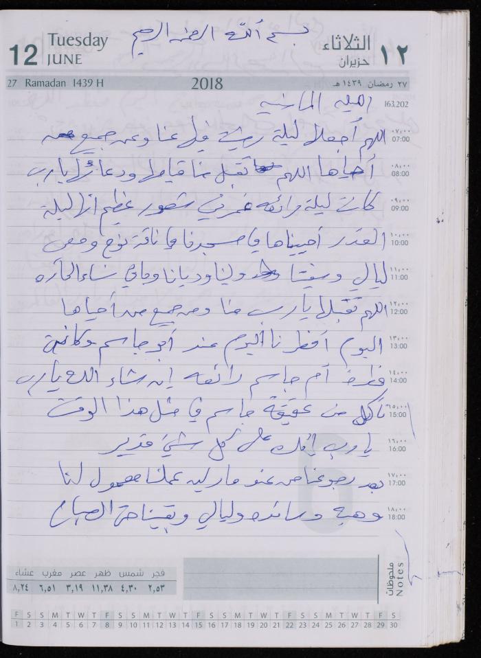 The Diary of Fadeyyeh Darabe, Dura- Hebron, 2018