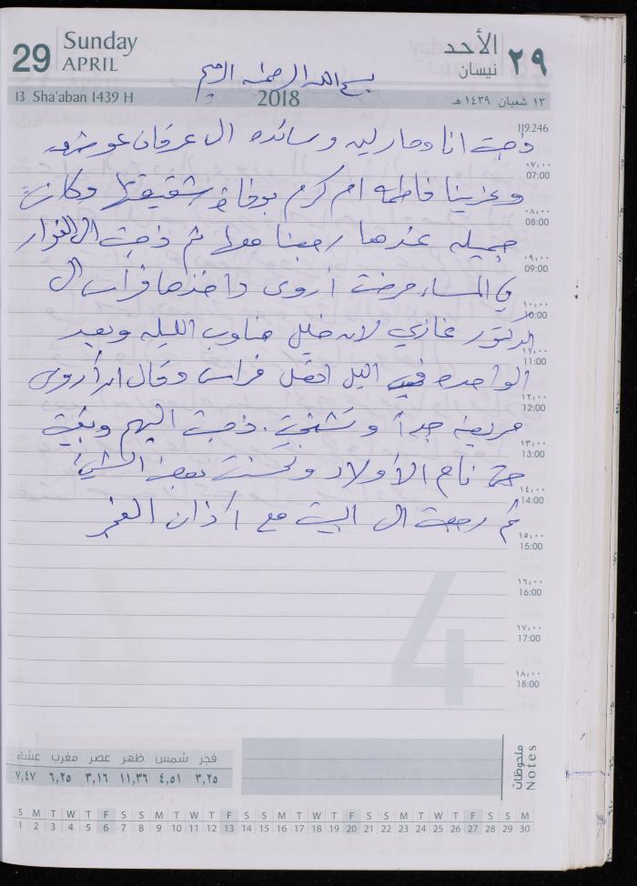 The Diary of Fadeyyeh Darabe, Dura- Hebron, 2018