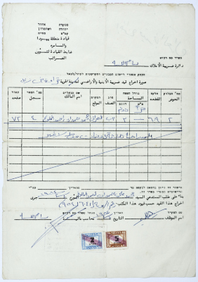 صورة اخراج قيد ضريبة الأبنية والأراضي في عام 1982 