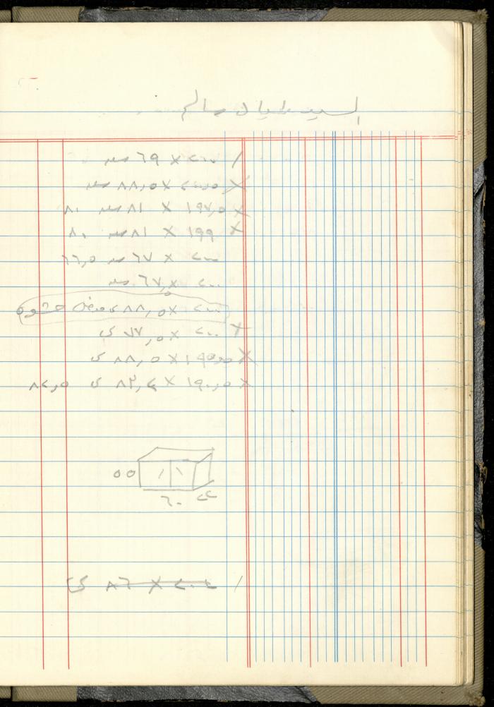 Ahmad Nammoura's Measurements and Accounts Book, Amman - Jordan, 1988