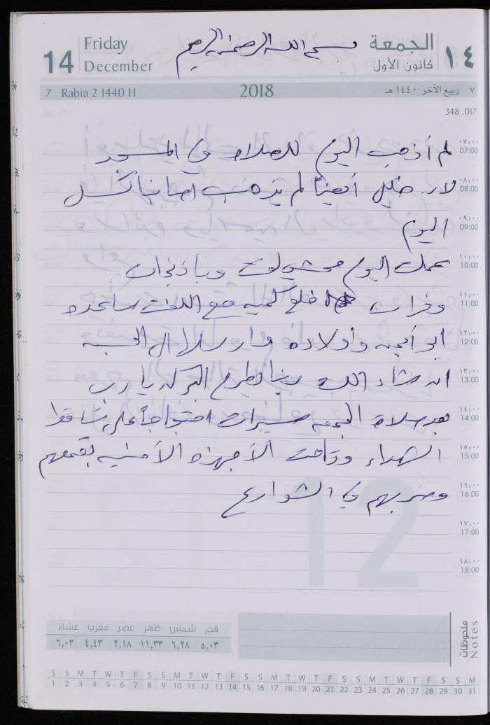 The Diary of Fadeyyeh Darabe, Dura- Hebron, 2018