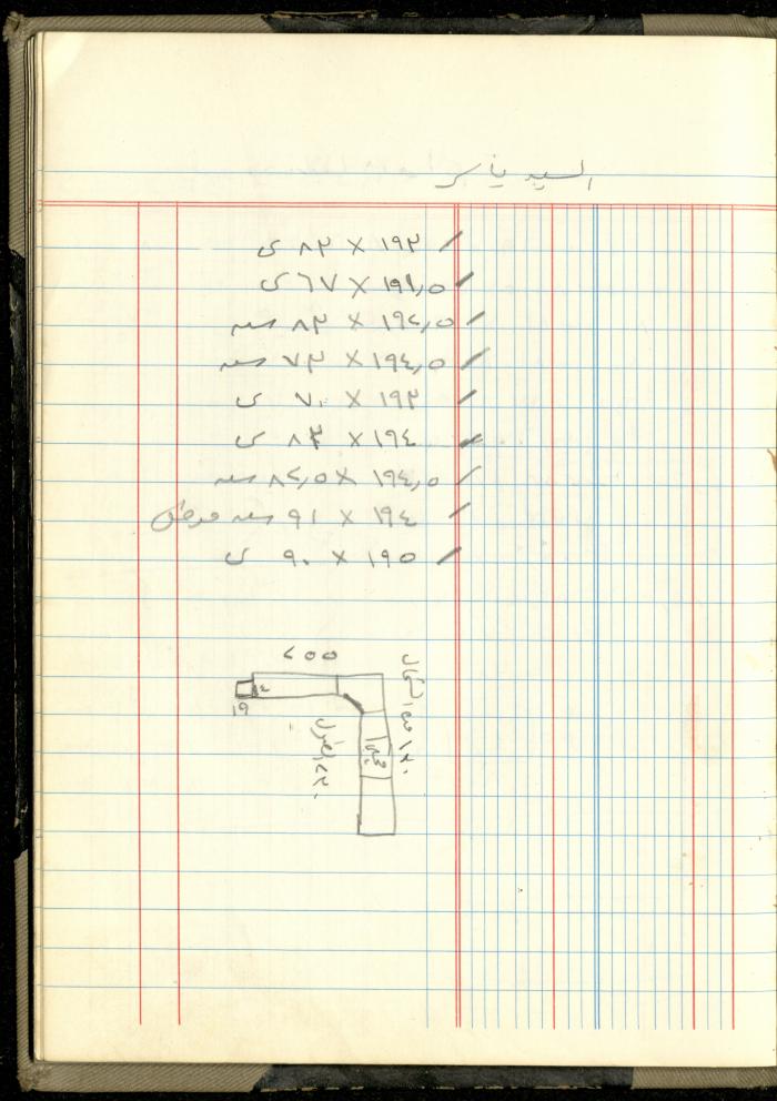 Ahmad Nammoura's Measurements and Accounts Book, Amman - Jordan, 1988