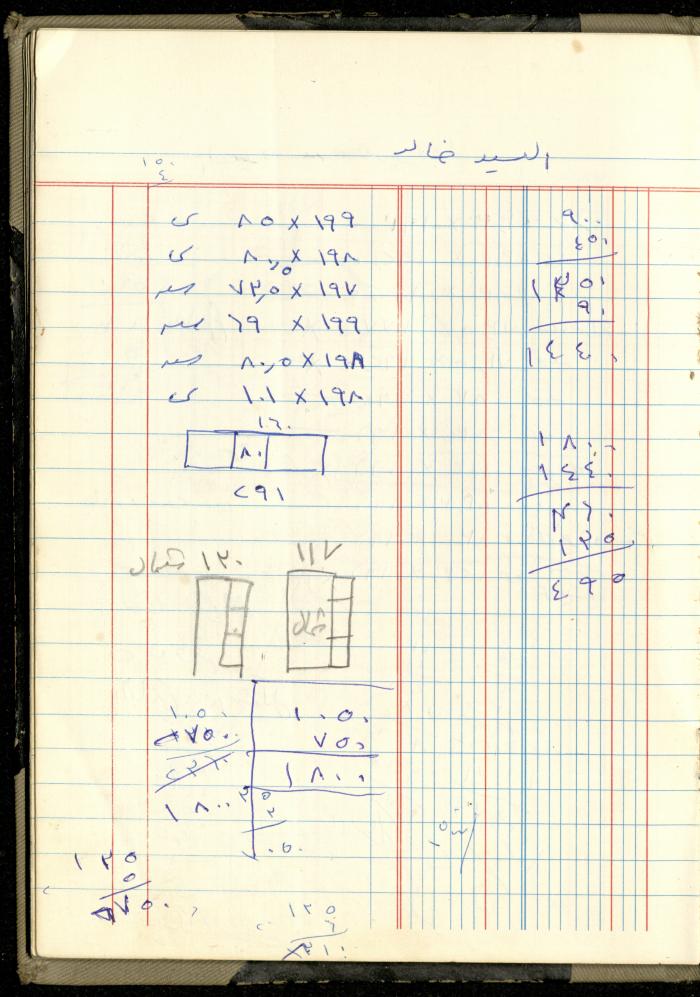 Ahmad Nammoura's Measurements and Accounts Book, Amman - Jordan, 1988