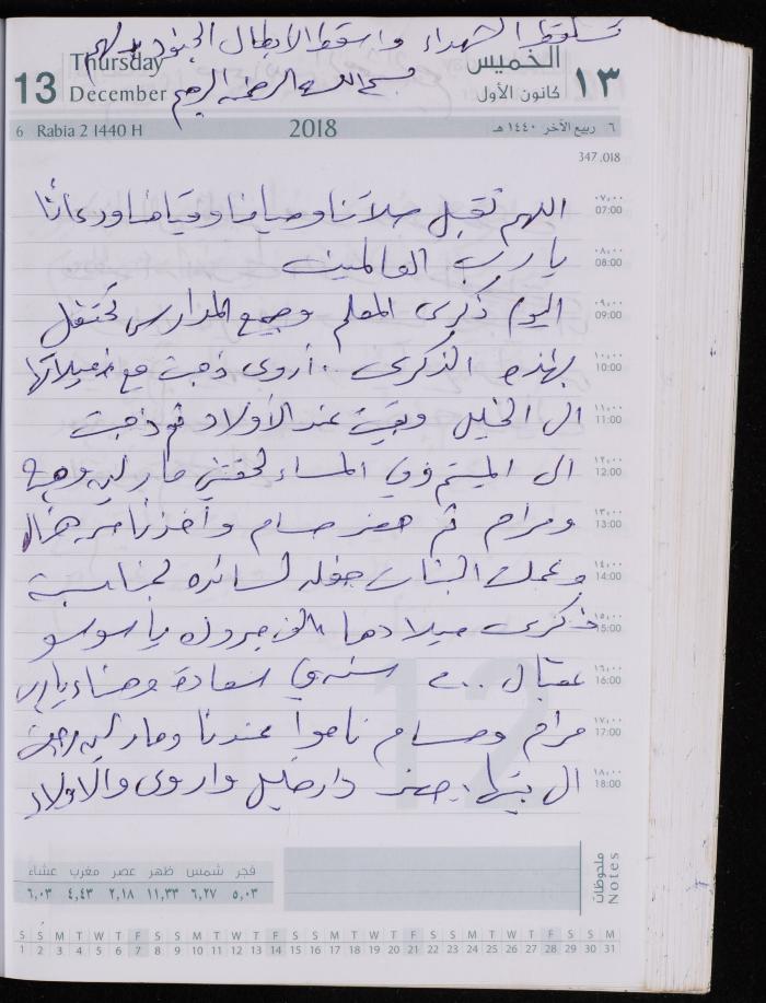 The Diary of Fadeyyeh Darabe, Dura- Hebron, 2018