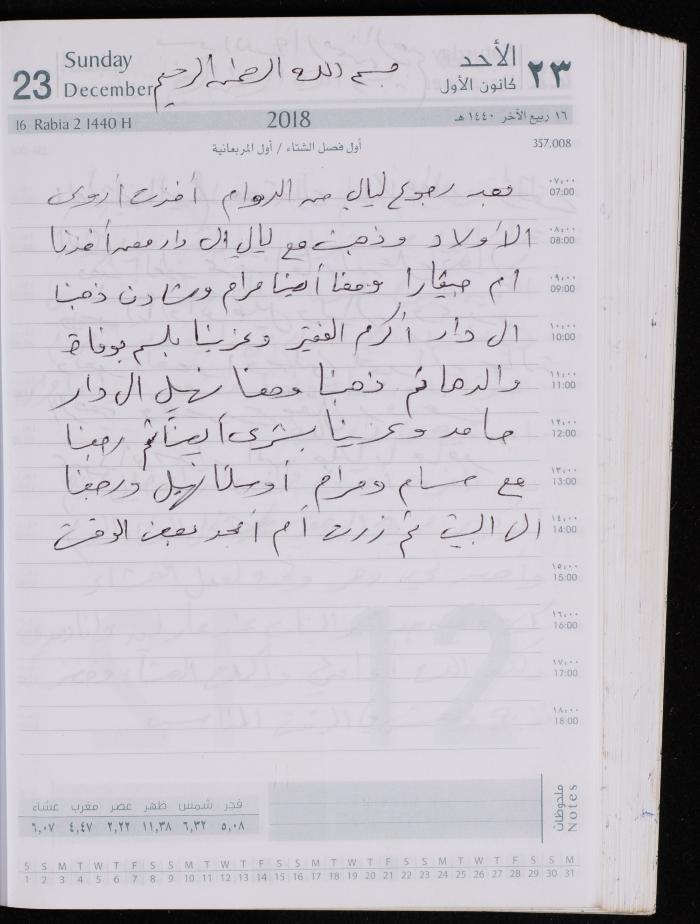 The Diary of Fadeyyeh Darabe, Dura- Hebron, 2018