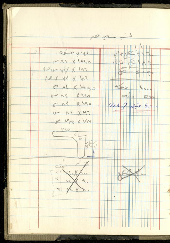 Ahmad Nammoura's Measurements and Accounts Book, Amman - Jordan, 1988