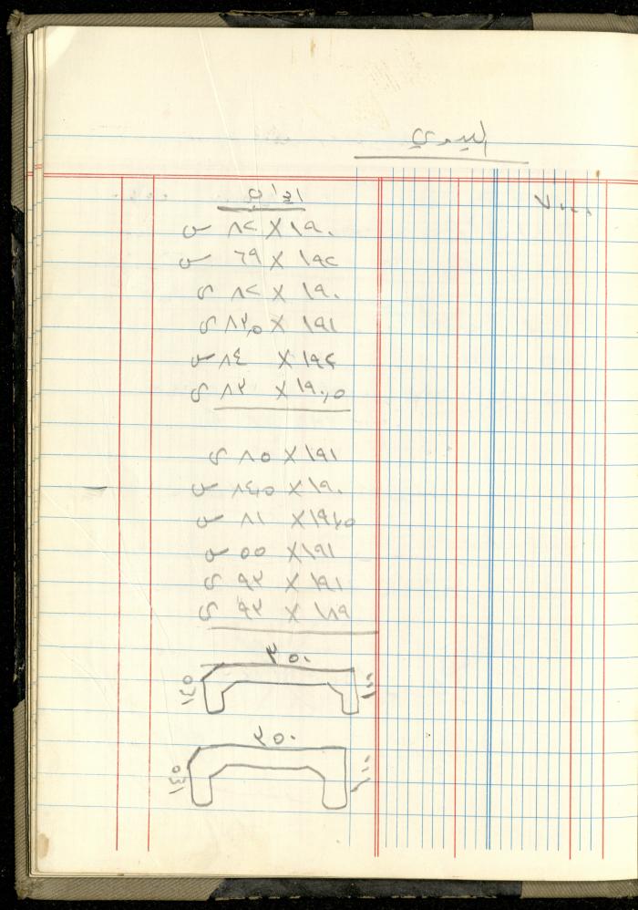 Ahmad Nammoura's Measurements and Accounts Book, Amman - Jordan, 1988