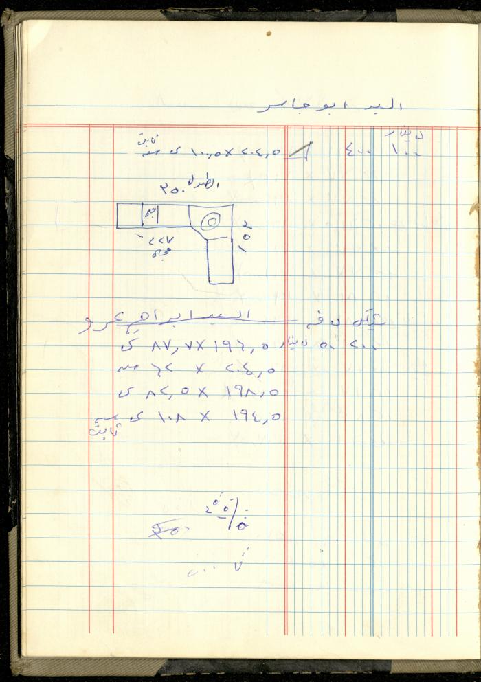 Ahmad Nammoura's Measurements and Accounts Book, Amman - Jordan, 1988