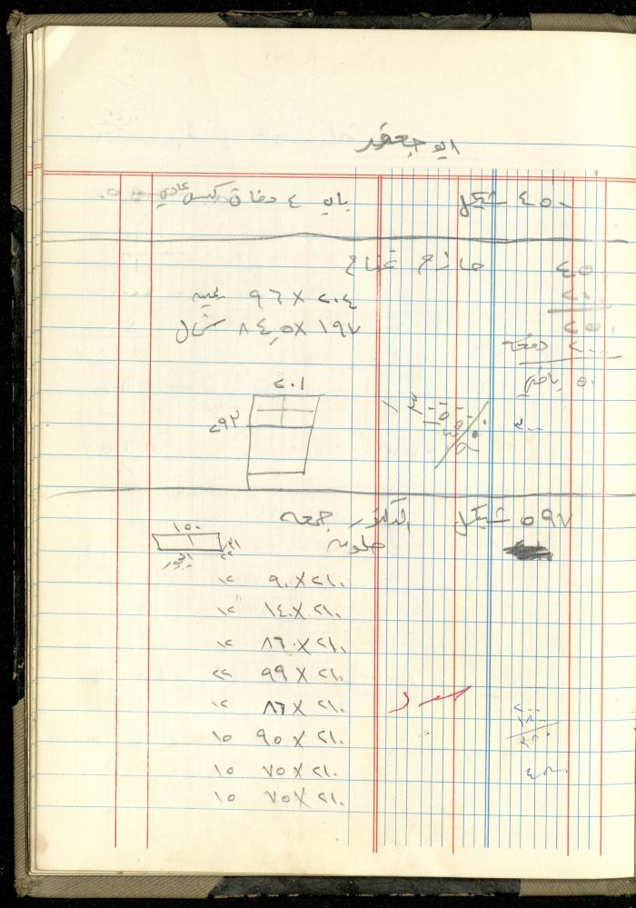 Ahmad Nammoura's Measurements and Accounts Book, Amman - Jordan, 1988