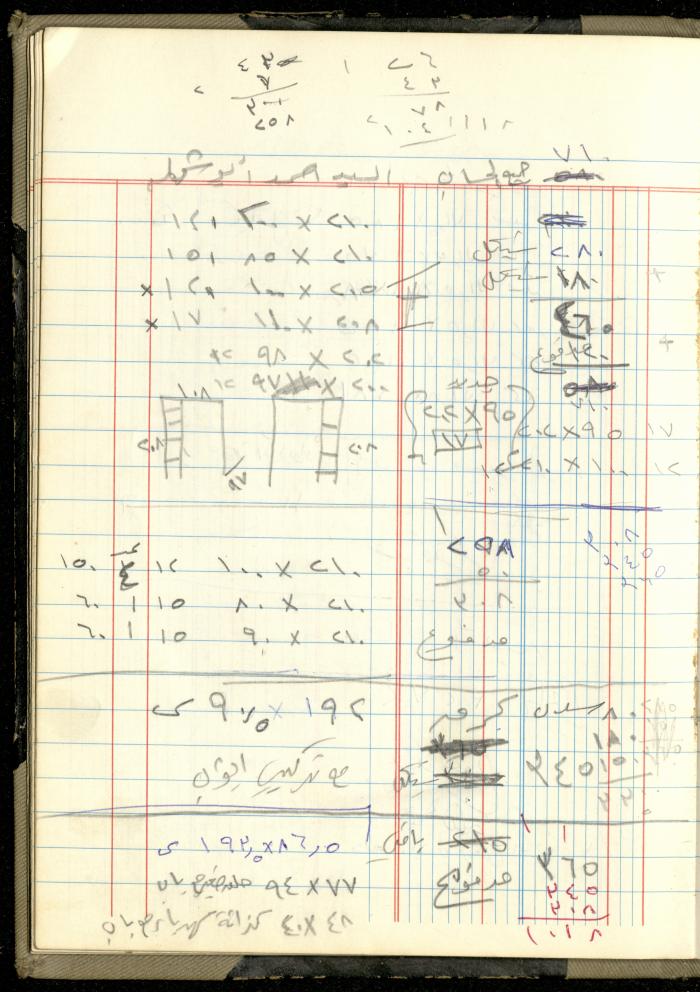 Ahmad Nammoura's Measurements and Accounts Book, Amman - Jordan, 1988