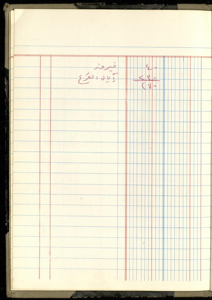 Ahmad Nammoura's Measurements and Accounts Book, Amman - Jordan, 1988
