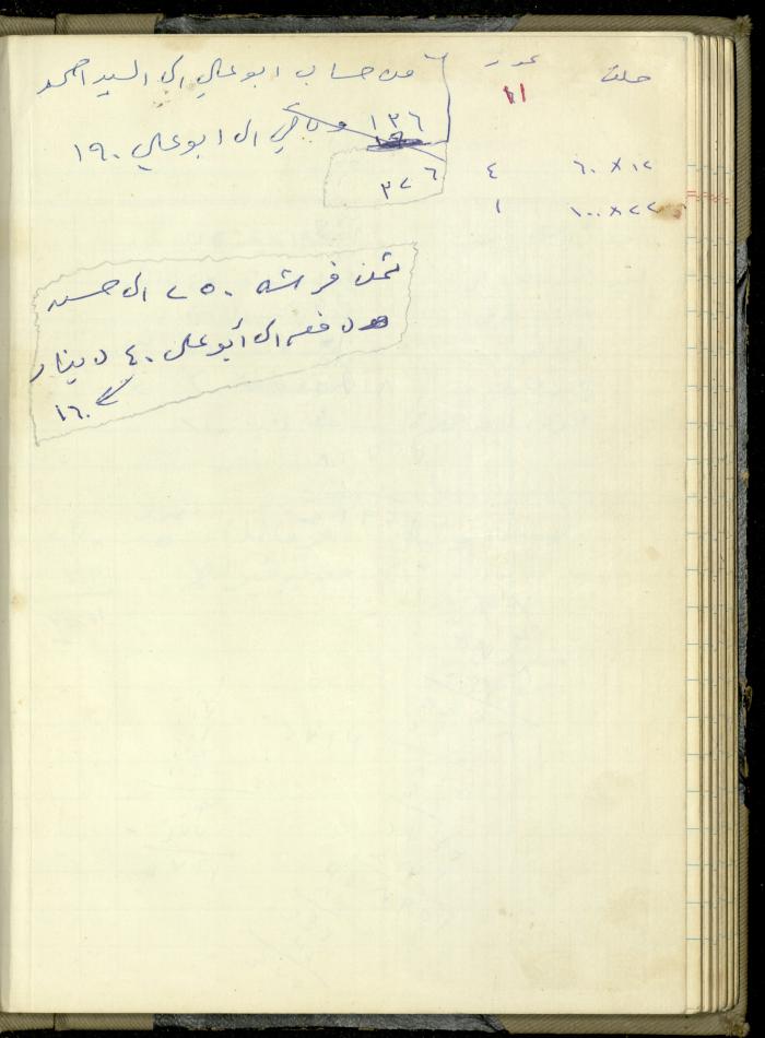 Ahmad Nammoura's Measurements and Accounts Book, Amman - Jordan, 1988