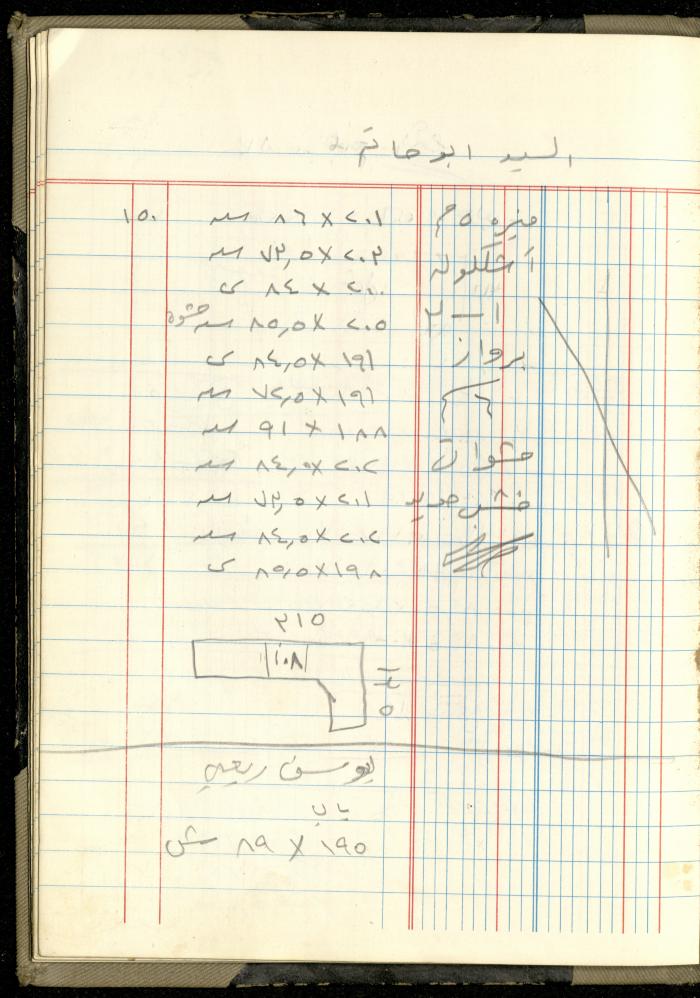 Ahmad Nammoura's Measurements and Accounts Book, Amman - Jordan, 1988