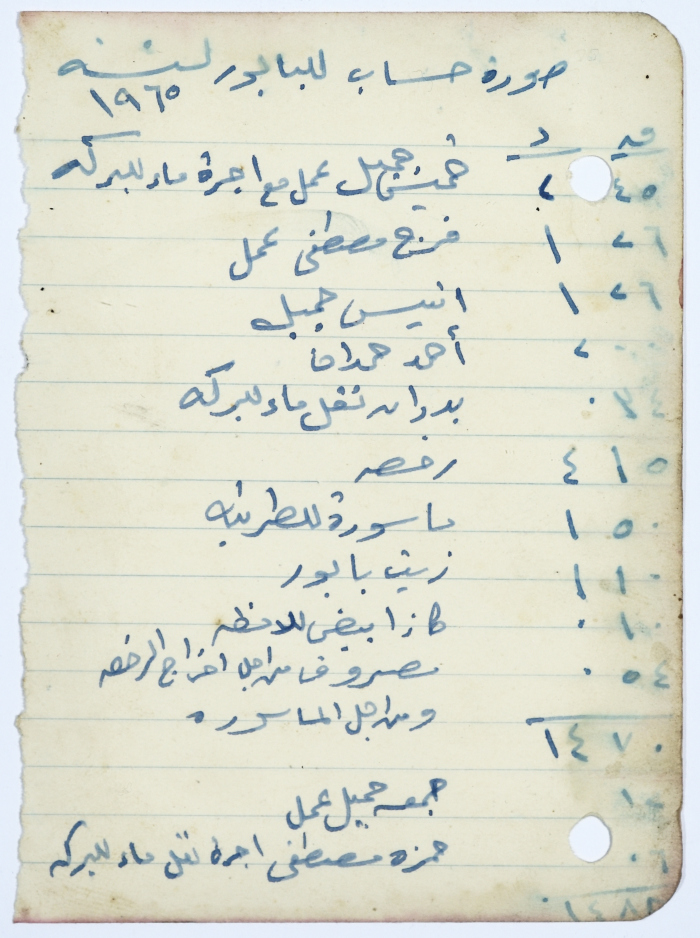 Olive Press Account, 1965