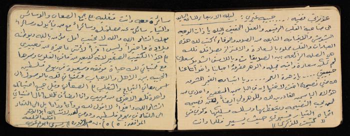 Fadeyyeh Darabe's Letters Notebook, Dura-Hebron, 1970-1972