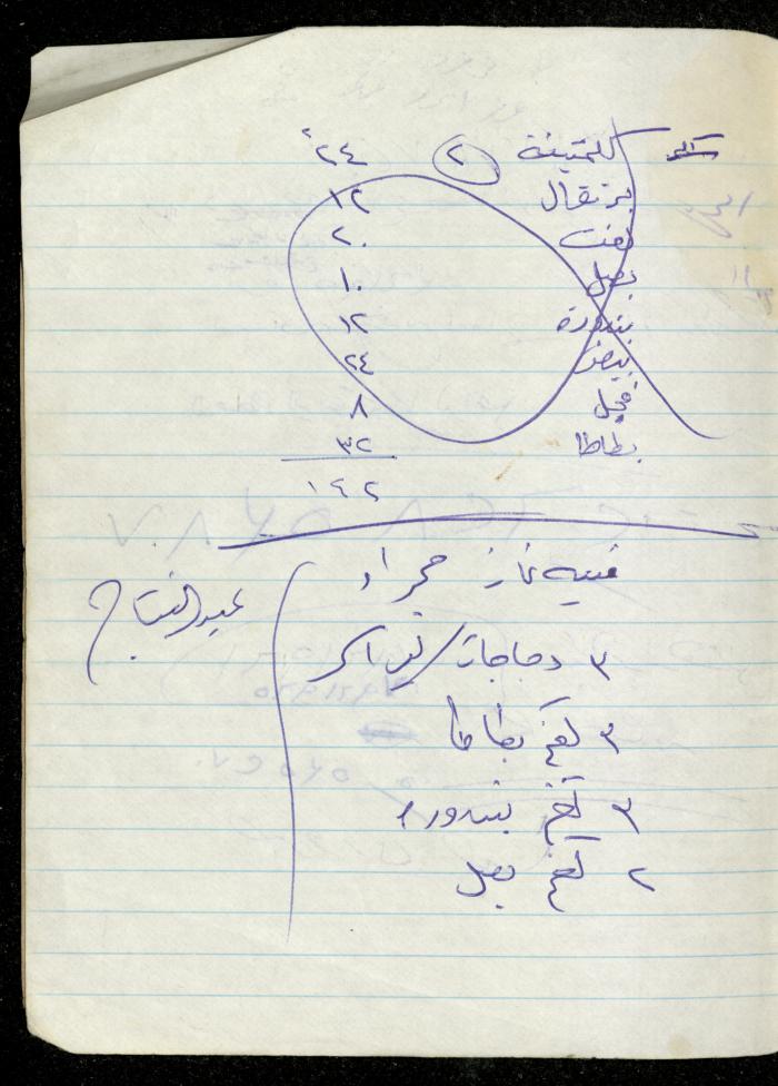 Fadeyyeh Darabe's Financial Accounts Notebook, Dura-Hebron, 1997