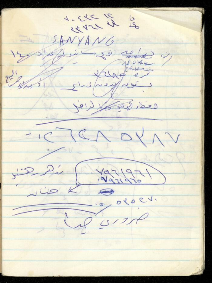 Fadeyyeh Darabe's Financial Accounts Notebook, Dura-Hebron, 1997