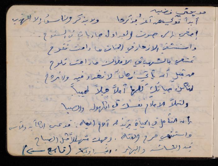 Fadeyyeh Darabe's Letters Notebook, Dura-Hebron, 1970-1972
