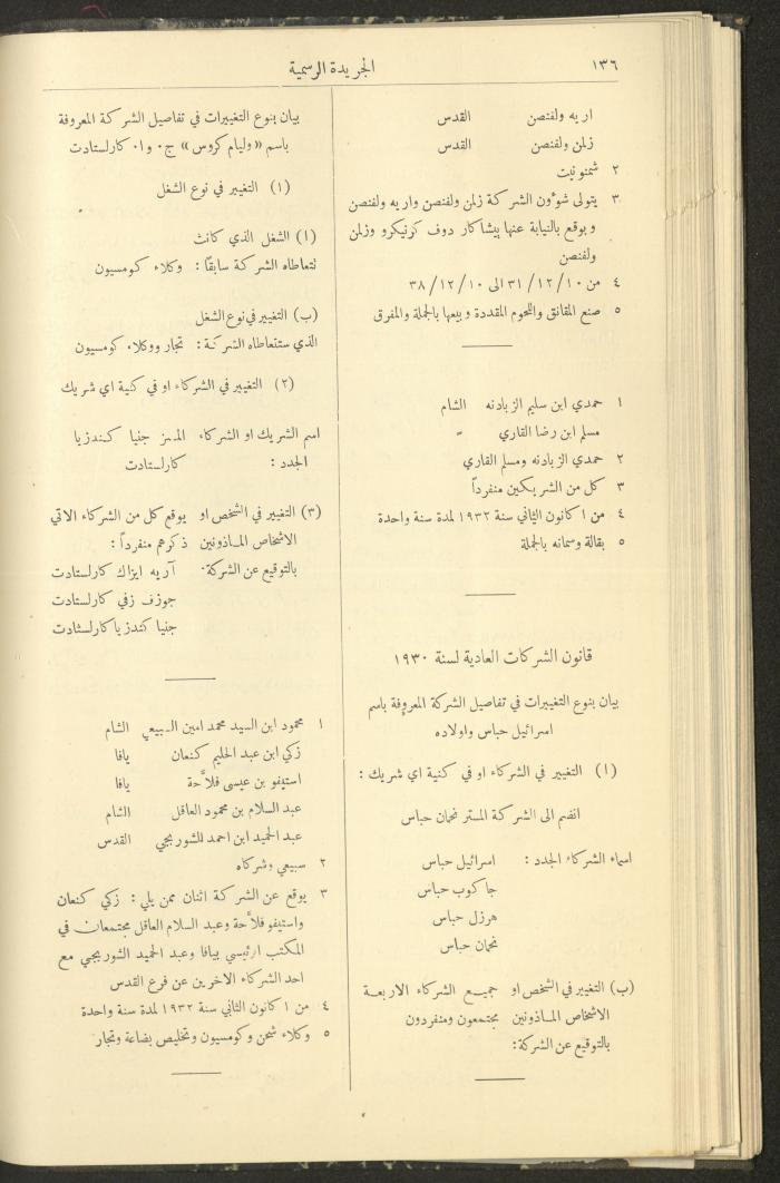 العدد 300 من جريدة حكومة فلسطين الرسمية،1 شباط 1932