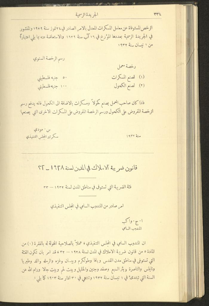 العدد 304 من جريدة حكومة فلسطين الرسمية، 1 نيسان 1932