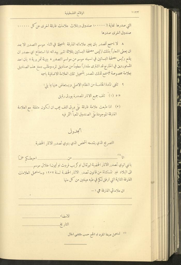 العدد 320 من الوقائع الفلسطينية، الجريدة الرسمية لحكومة فلسطين، 6 تشرين الأول 1932