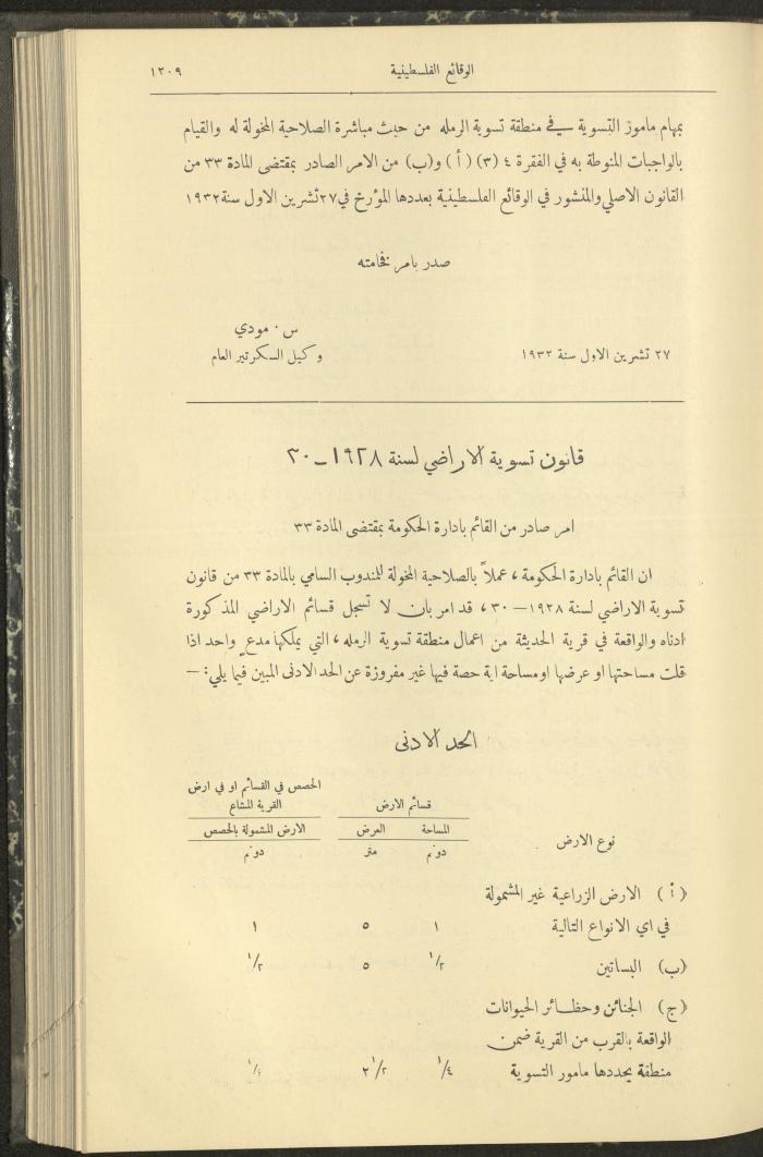 Issue 324 of the Palestinian Chronicles, the Official Newspaper of the Government of Palestine, 3 November 1932