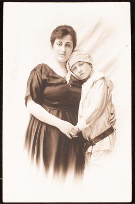 Alexandra Shamieh with Her Son Jubran, Syria