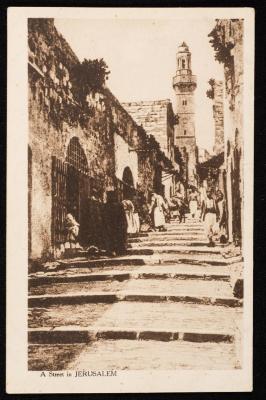 "A Street in Jerusalem", a Postcard