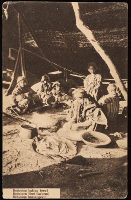 "Bedouins Baking Bread", a Postcard
