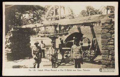 "Sakieh at Der el-Belah", a Postcard