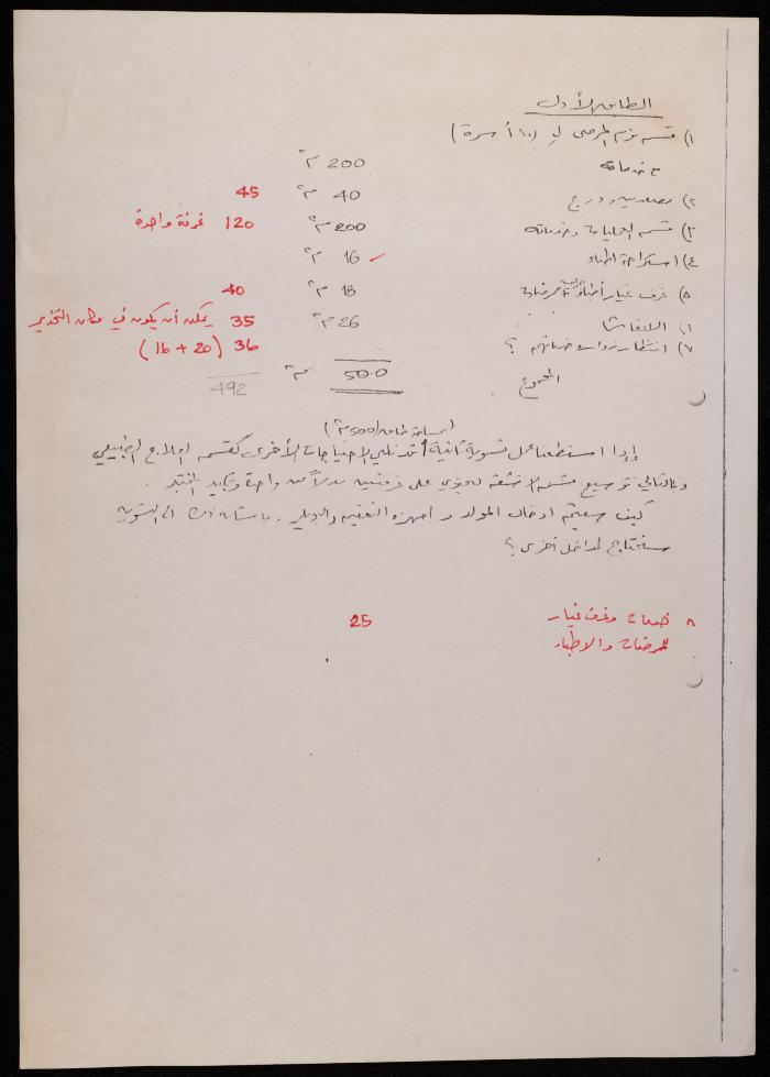 ملاحظات خاصة بإنشاء المركز الطبي في جمعية أصدقاء المريض، طولكرم، 1991