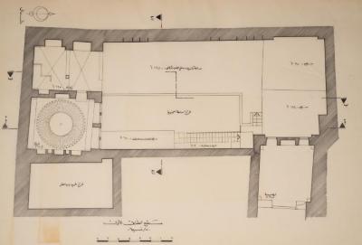 A First-Floor Area Plan of Nusseibeh Family Home, Jerusalem, the 1990s