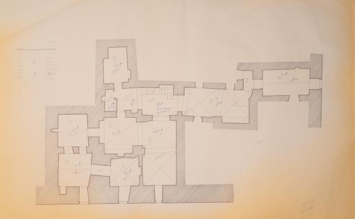 A Ground-Floor Area Plan of al-Budeiri Family Home, Jerusalem, the 1990s