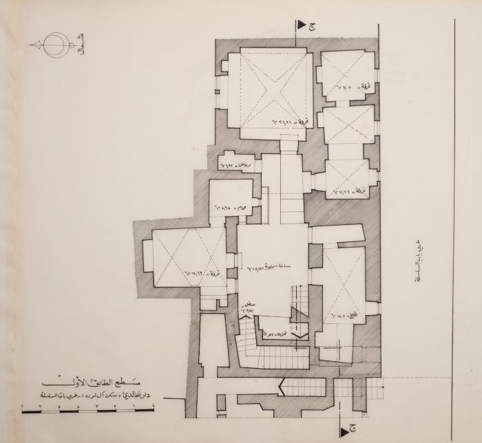 The First-Floor Plan of al-Khaldi Family Home, Jerusalem, the 1990s