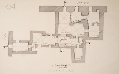 A Ground-Floor Area Plan of al-Budeiri Family Home, Jerusalem, the 1990s