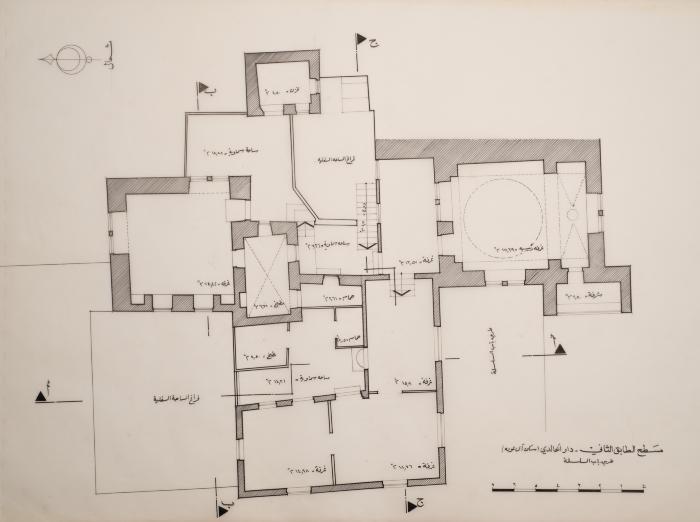 The Second-Floor Plan of al-Khaldi Family Home, Jerusalem, the 1990s