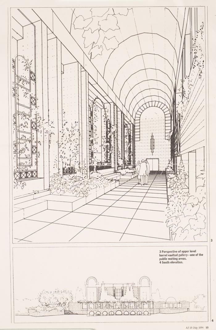A 3-D Drawing of the Southern Area of Dar al-Funun al-Arabeyyah, Jerusalem, the 1990s 