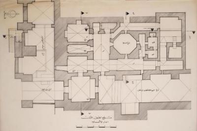 The First-Floor Area Plan of al-Amam Family Home, Jerusalem, the 1990s