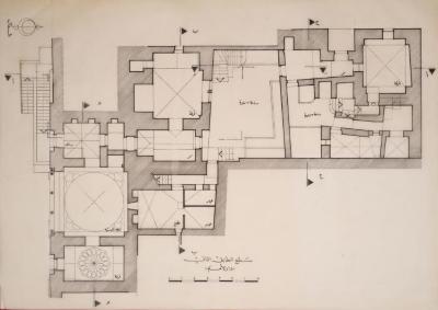 The Second-Floor Area Plan of al-Amam Family Home, Jerusalem, the 1990s